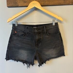 Hudson Jeans Black/Gray Distressed Jean Shorts size 27
